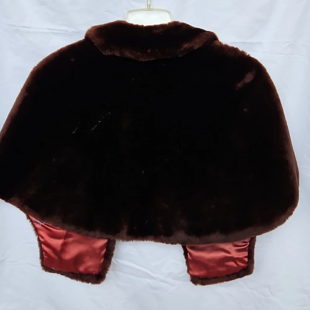 Faux Fur Wrap Cape OS